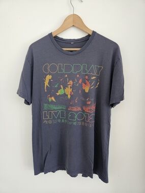 Coldplay Shirt Mens Large Concert Tour Band 2012